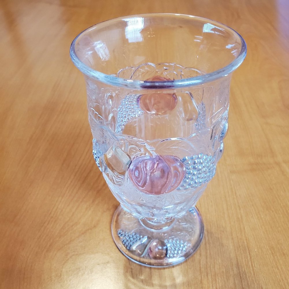 Vintage Glass Della Robbia Lustre Colors Tumbler